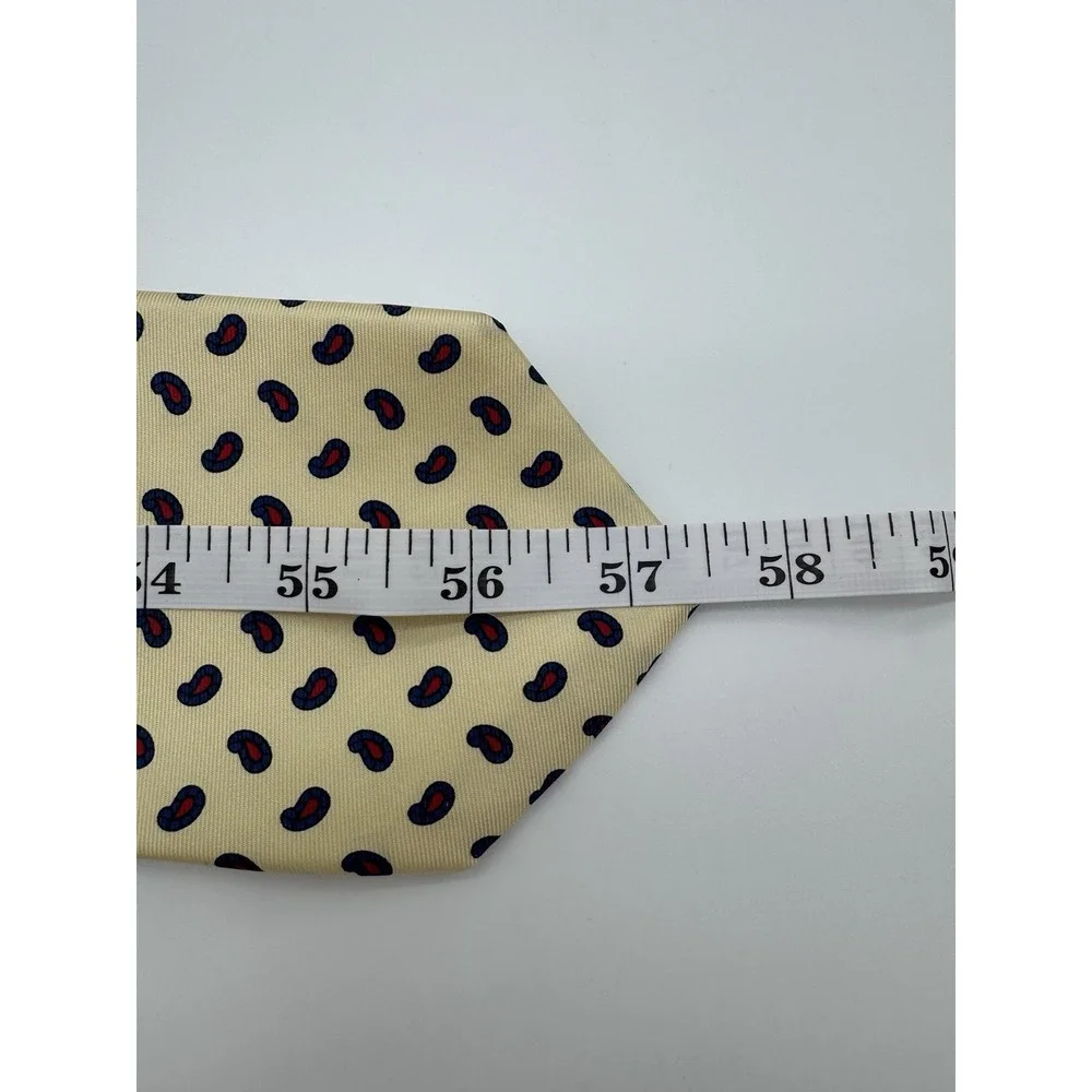 Liberty of London‎ Silk Tie Yellow Paisley Pattern Made in USA Necktie Classic